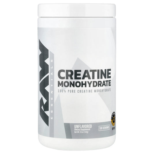 Raw Nutrition, Essentials, Creatine Monohydrate, Unflavored, 18 oz (510 g)