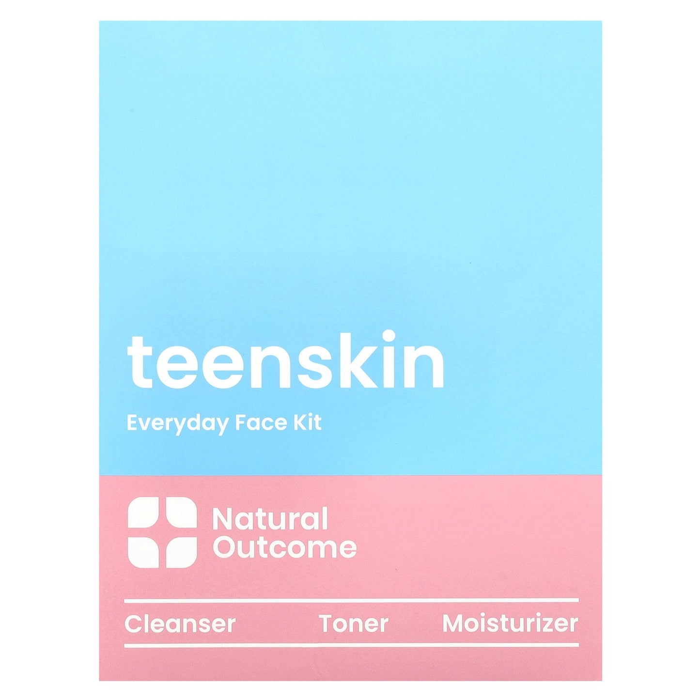 Natural Outcome, Teen Skin, Everyday Face Kit, 3 Piece Kit