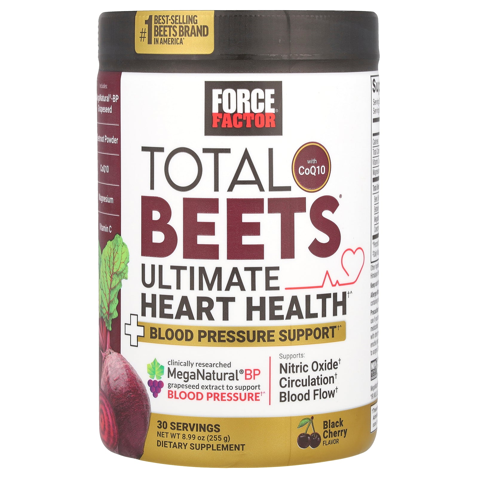 Force Factor, Total Beets® Ultimate Heart Health, Black Cherry, 8.99 oz (255 g)