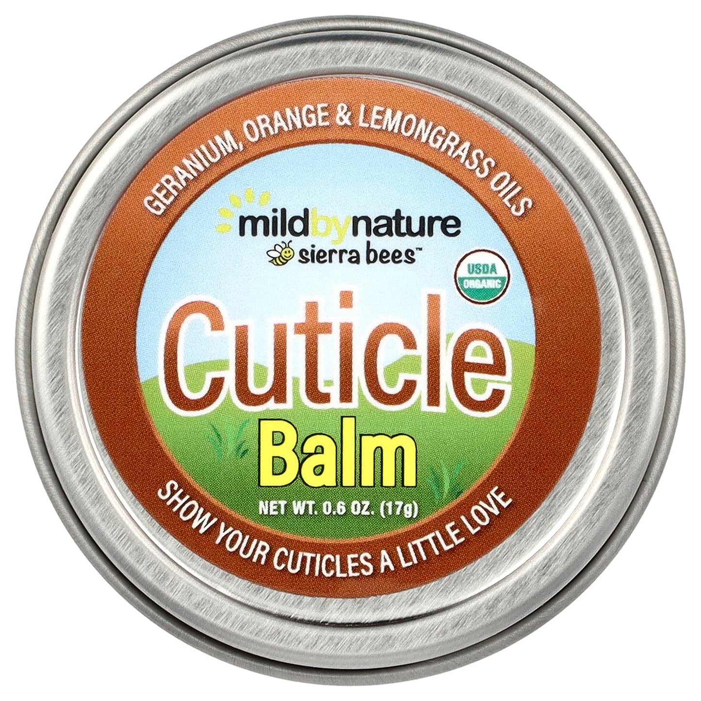 Mild By Nature, Sierra Bees™, Cuticle Care Balm, Geranium, Orange & Lemongrass, 0.6 oz (17 g)