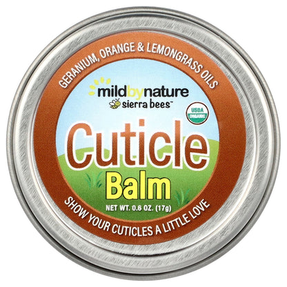 Mild By Nature, Sierra Bees™, Cuticle Care Balm, Geranium, Orange & Lemongrass, 0.6 oz (17 g)