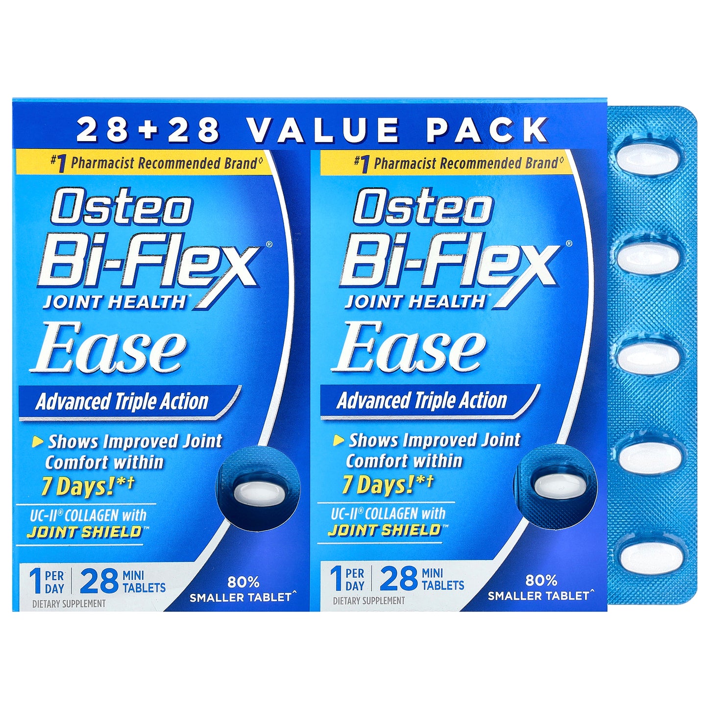 Osteo Bi-Flex, Joint Health, Ease, Advanced Triple Action, 2 Pack, 28 Mini Tablets Each