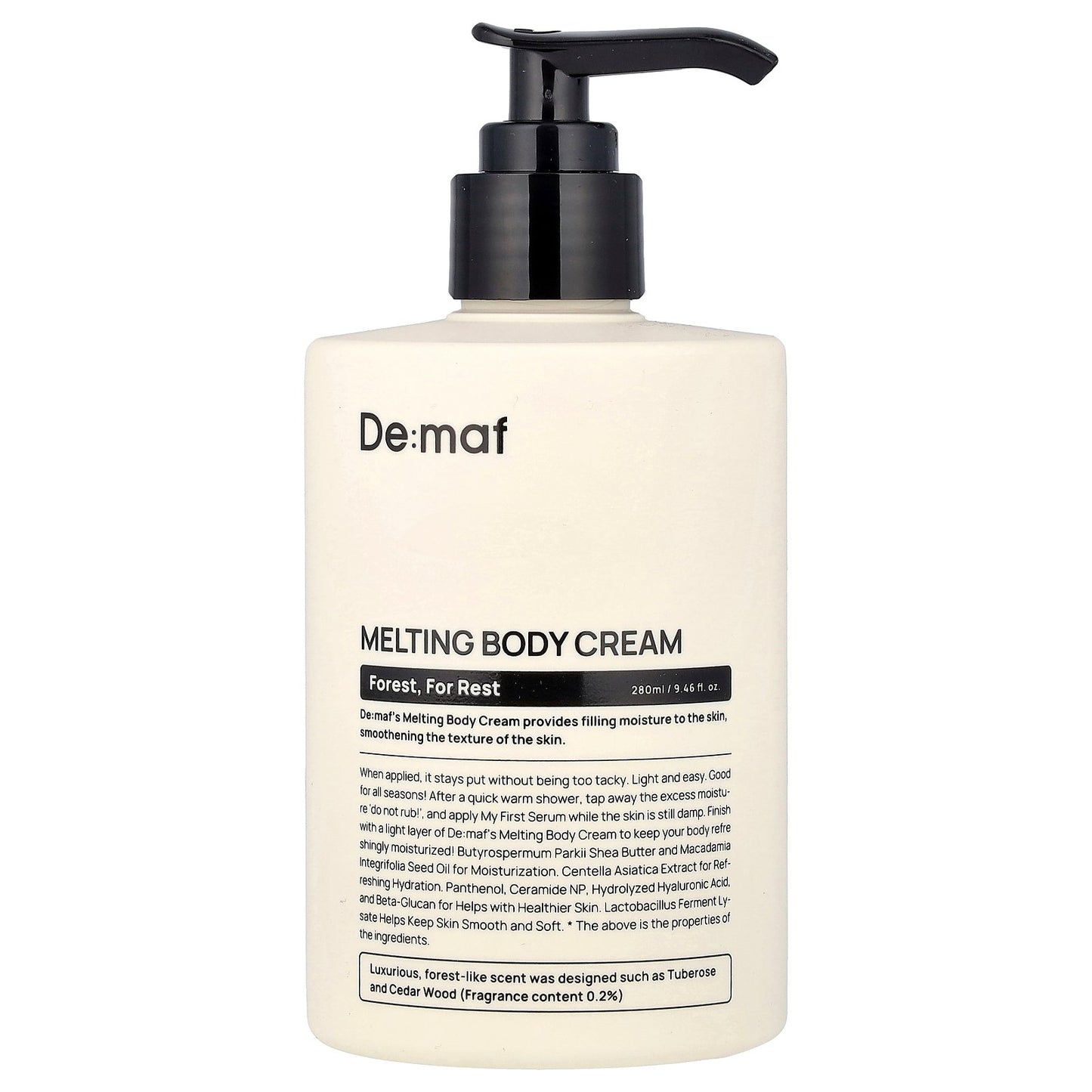 De:maf, Melting Body Cream, Forest, For Rest, 9.46 fl oz (280 ml)