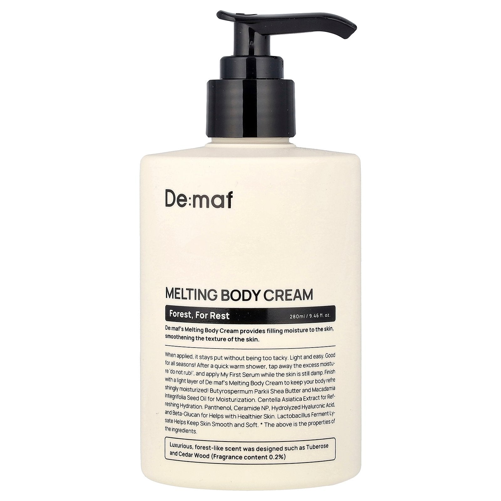 De:maf, Melting Body Cream, Forest, For Rest, 9.46 fl oz (280 ml)