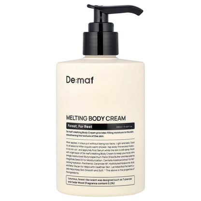 De:maf, Melting Body Cream, Forest, For Rest, 9.46 fl oz (280 ml)