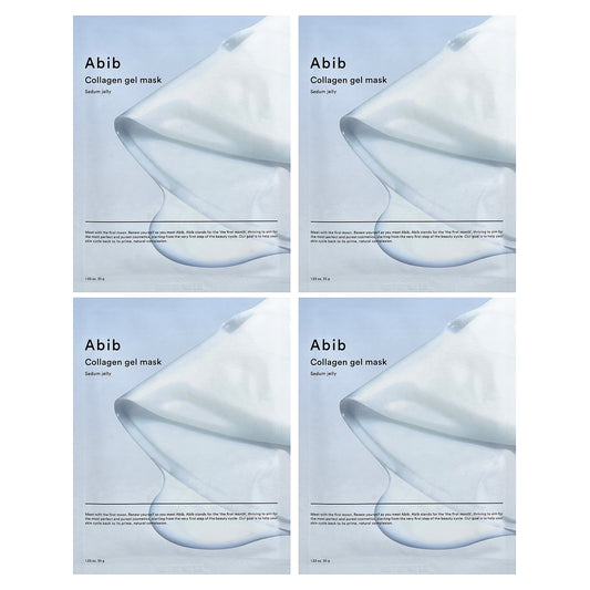 Abib, Collagen Gel Beauty Mask, Sedum Jelly, 4 Sheets, 1.23 oz (35 g) Each