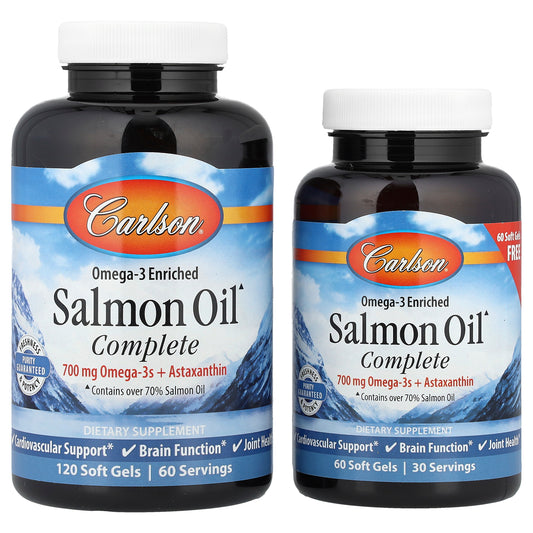 Carlson, Salmon Oil Complete, 180 Soft Gels