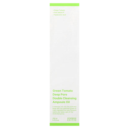 Sungboon Editor, Green Tomato Deep Pore Double Cleansing Ampoule Oil, 6.76 fl oz (200 ml)