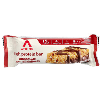 Atkins, High Protein Bar, Chocolate Almond Caramel, 4 Bars, 1.69 oz (48 g) Each