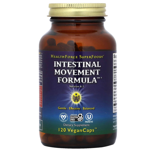 HealthForce Superfoods, Intestinal Movement Formula, 120 Vegan Caps