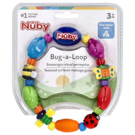 Nuby, Bug-a-Loop Teether, 3 + Months, 1 Teether