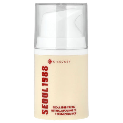 K-Secret, Seoul 1988 Cream, Retinal Liposome 1% + Fermented Rice, 1.69 fl oz (50 ml)