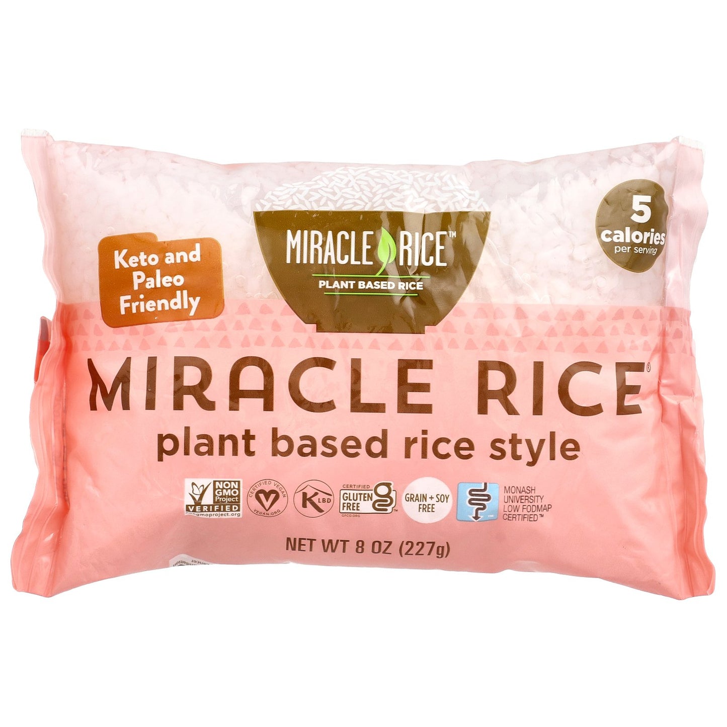 Miracle Noodle, Miracle Rice®, Plant Based Rice, 8 oz (227 g)