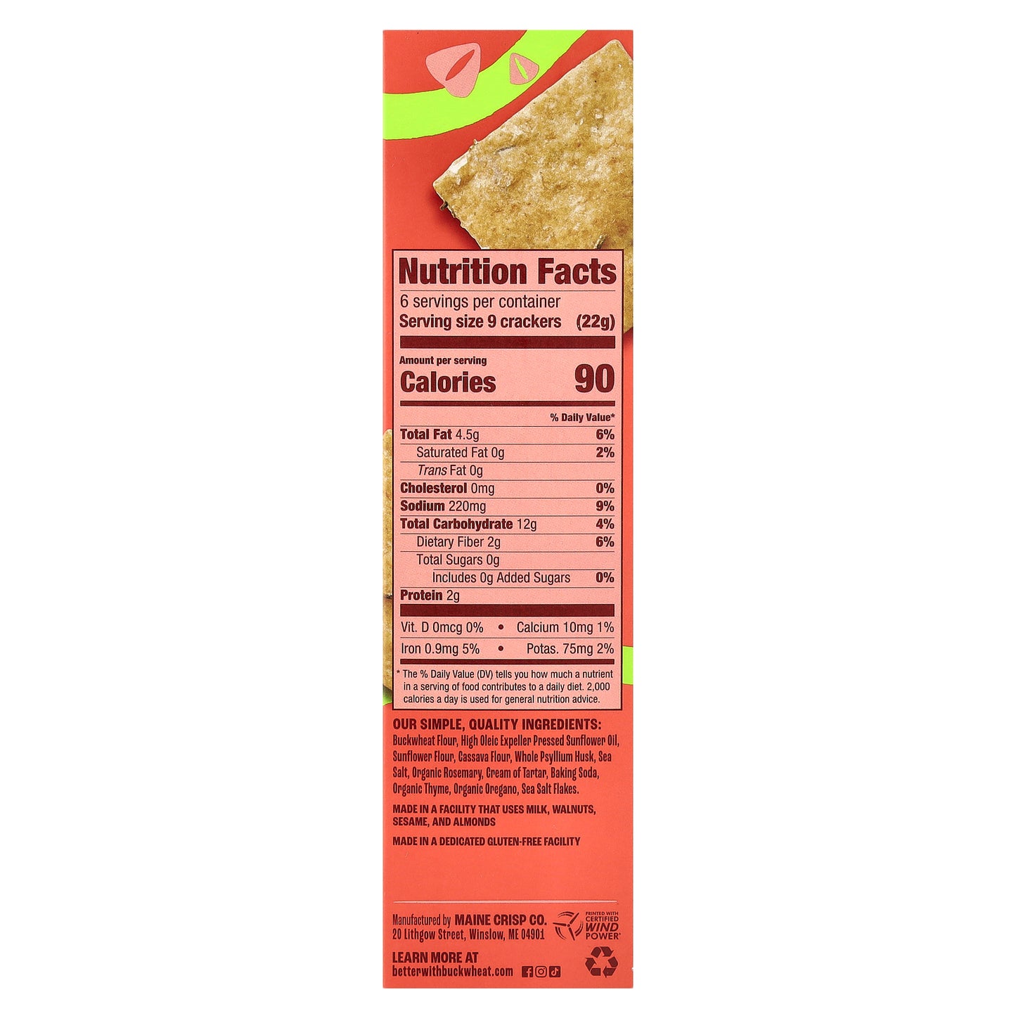 Better with Buckwheat, Buckwheat Crackers, Rosemary & Herbs, 4.25 oz (120 g)