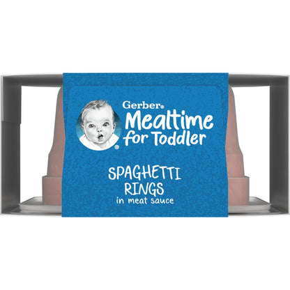 Gerber, Mealtime for Toddler, 12+ Months, Spaghetti Rings in Meat Sauce, 6 oz (170 g)