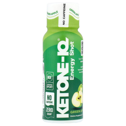 Ketone-IQ, Energy Shot, Green Apple, Caffeine Free, 6 Bottles, 2 fl oz (59 ml) Each