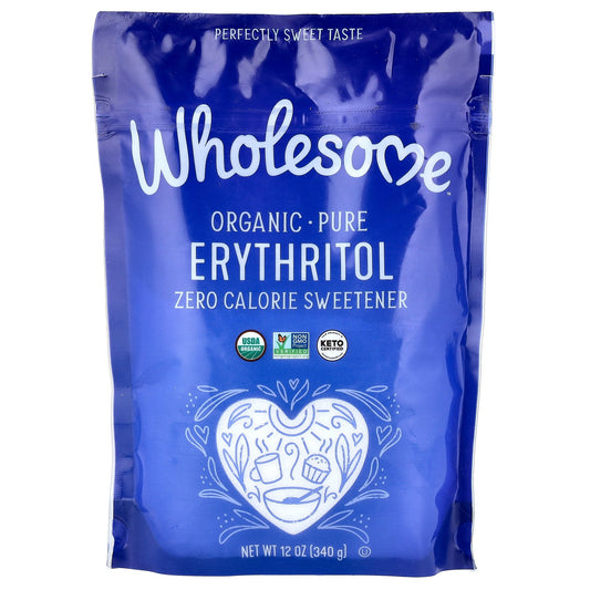 Wholesome Sweeteners, Organic Pure Erythritol, Zero Calorie Sweetener, 12 oz (340 g)