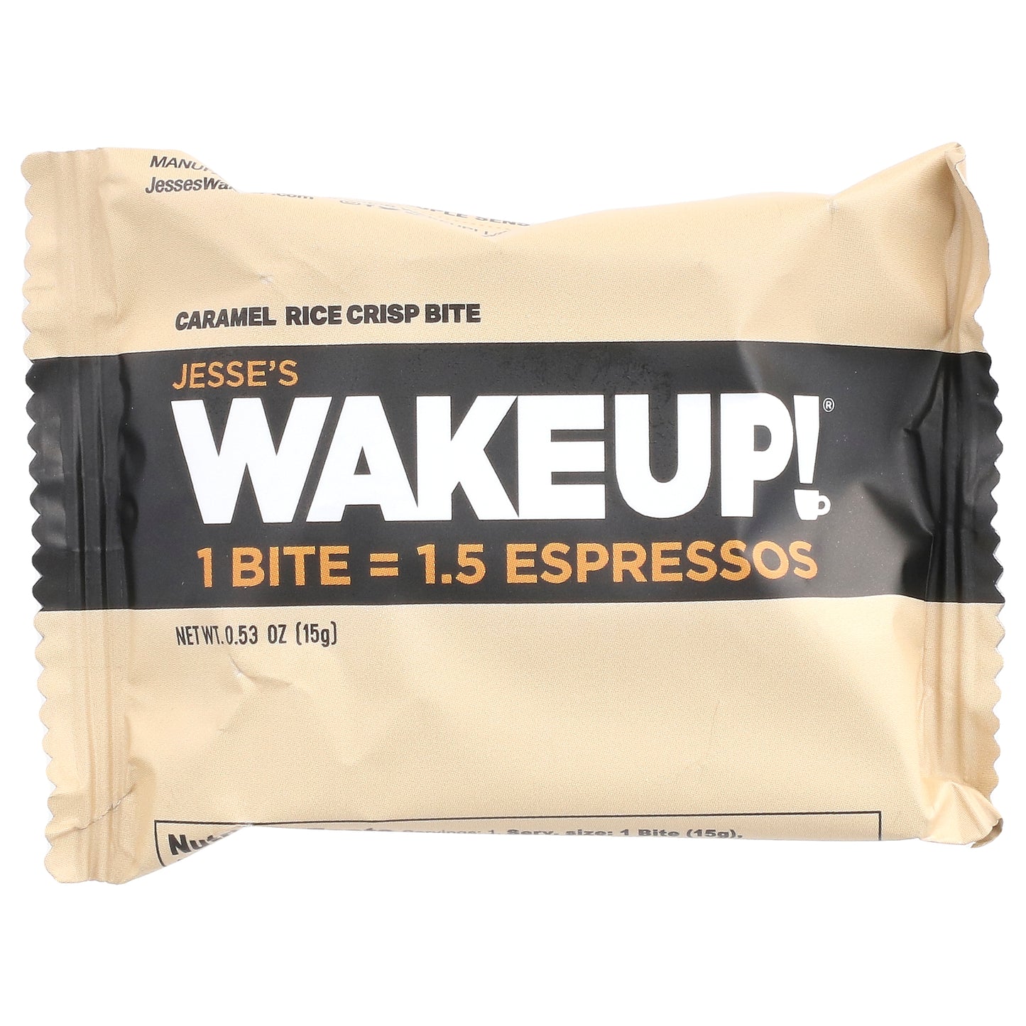 Jesse's WAKEUP!, Rice Crisp Bites, Caramel , 8 Pack, 0.53 oz (15 g) Each