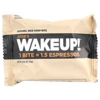 Jesse's WAKEUP!, Rice Crisp Bites, Caramel , 8 Pack, 0.53 oz (15 g) Each