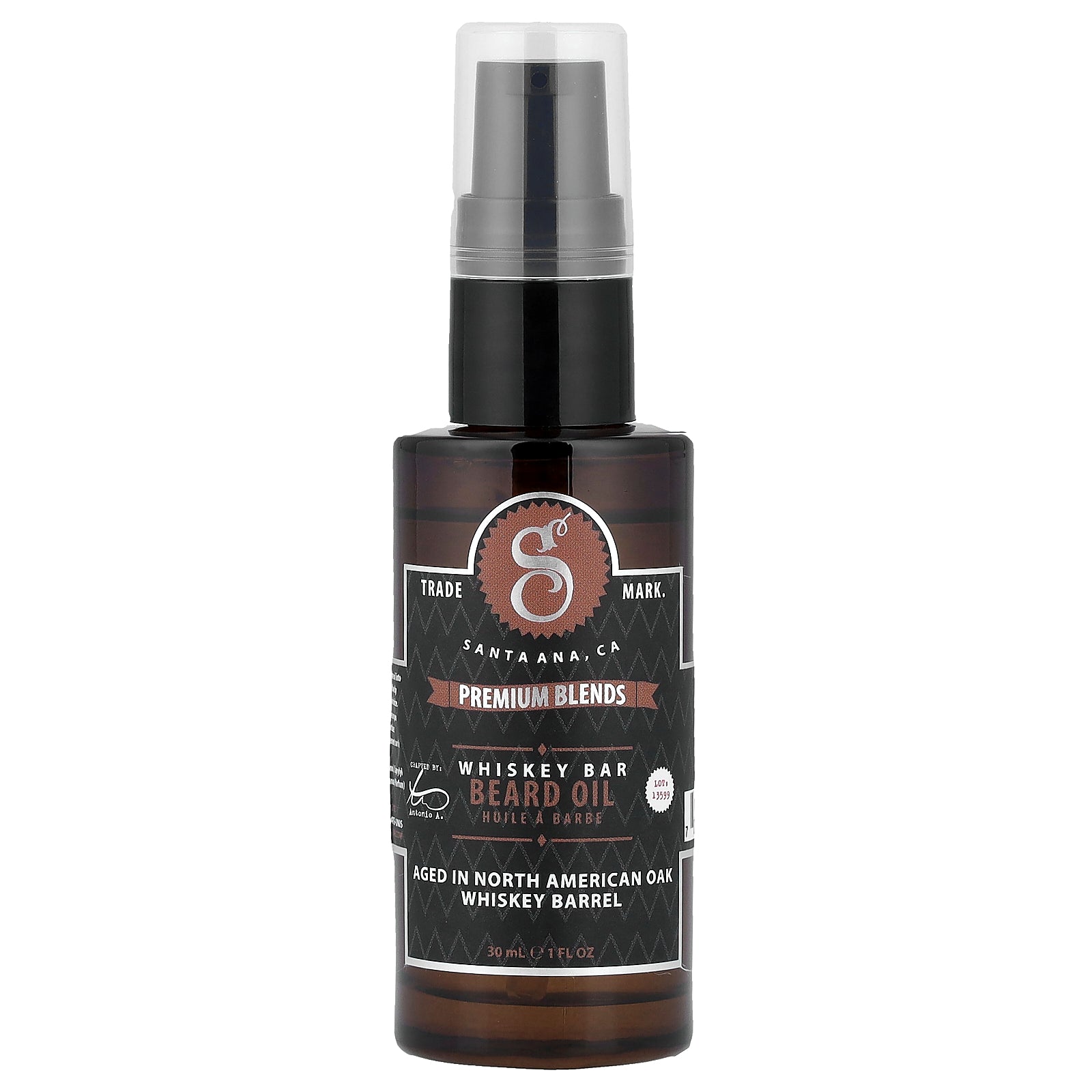 Suavecito, Premium Blends Beard Oil, Whiskey Bar, 1 fl oz (30 ml)