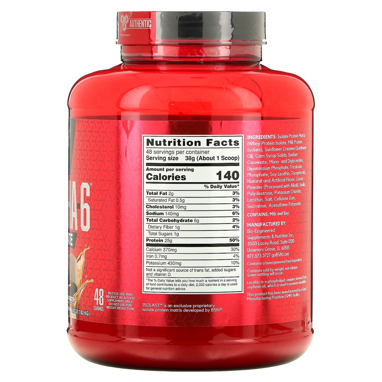 BSN, Syntha-6® Isolate, Protein Powder Drink Mix, Chocolate Peanut Butter, 4.02 lb (1.82 kg)