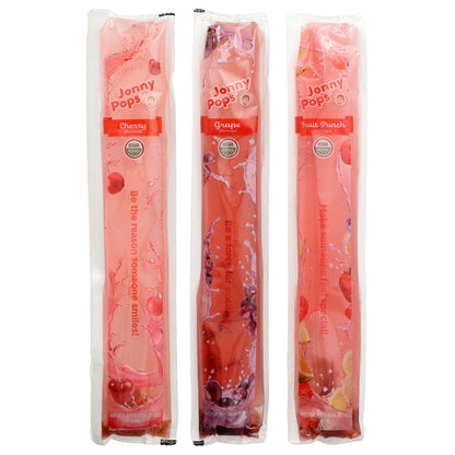 JonnyPops, Organic Freezer Pops, Cherry, Grape, Fruit Punch , 24 Count, 1.35 fl oz (40 ml) Each