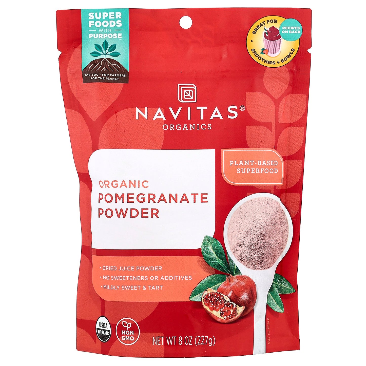 Navitas Organics, Organic Pomegranate Powder, 8 oz (227 g)
