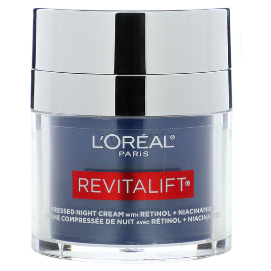 L'Oréal, Revitalift, Pressed Night Cream with Retinol + Niacinamide, Fragrance Free, 1.7 oz (48 g)