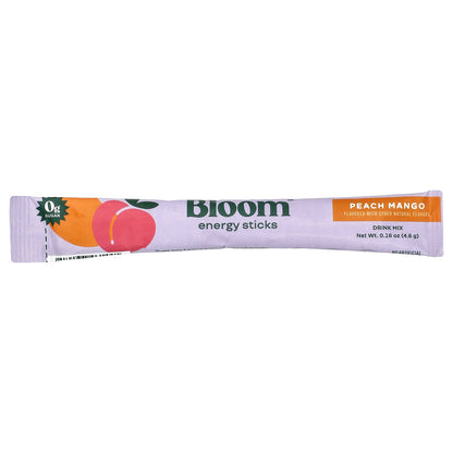 Bloom, Energy Sticks, Peach Mango , 10 Stick Packs, 0.16 oz (4.6 g) Each