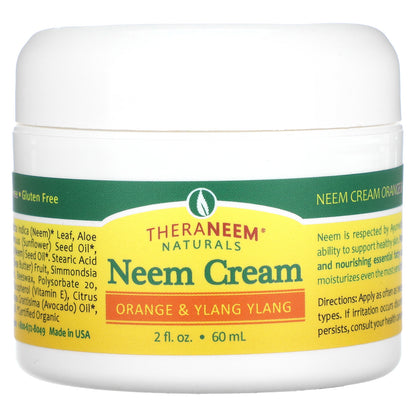 Organix South, TheraNeem Naturals, Neem Cream, Orange & Ylang Ylang, 2 fl oz (60 ml)