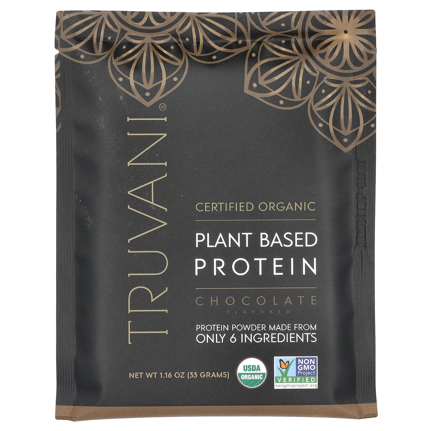 Truvani, Plant Based Protein Powder, Chocolate , 10 Packs, 1.16 oz (33 g) Each