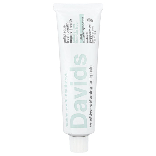 Davids, Hydroxi™, Sensitive + Whitening Toothpaste, Natural Peppermint , 4 oz (113 g)