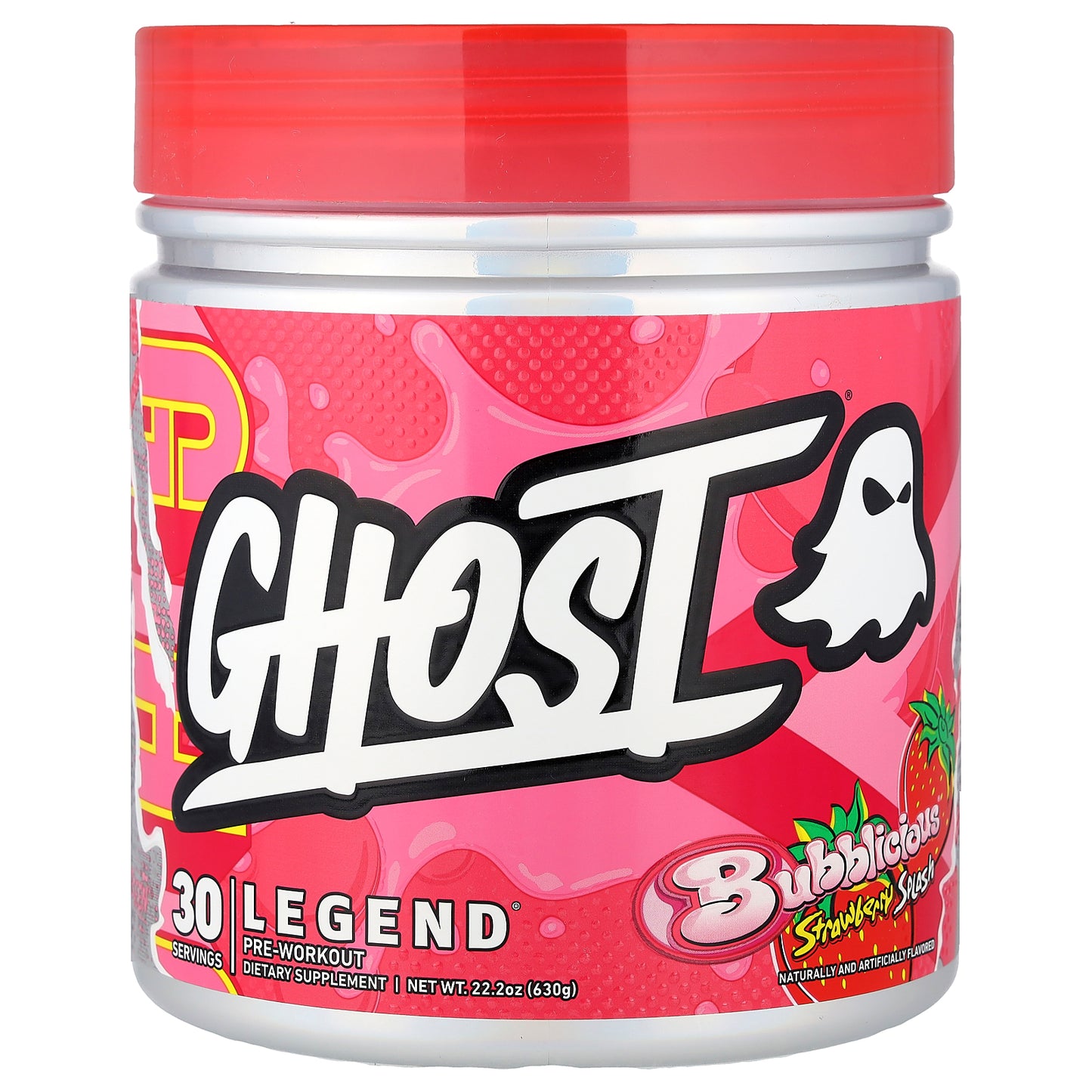 Ghost, Legend® Pre-Workout, Bubblicious® Strawberry Splash, 22.2 oz (630 g)