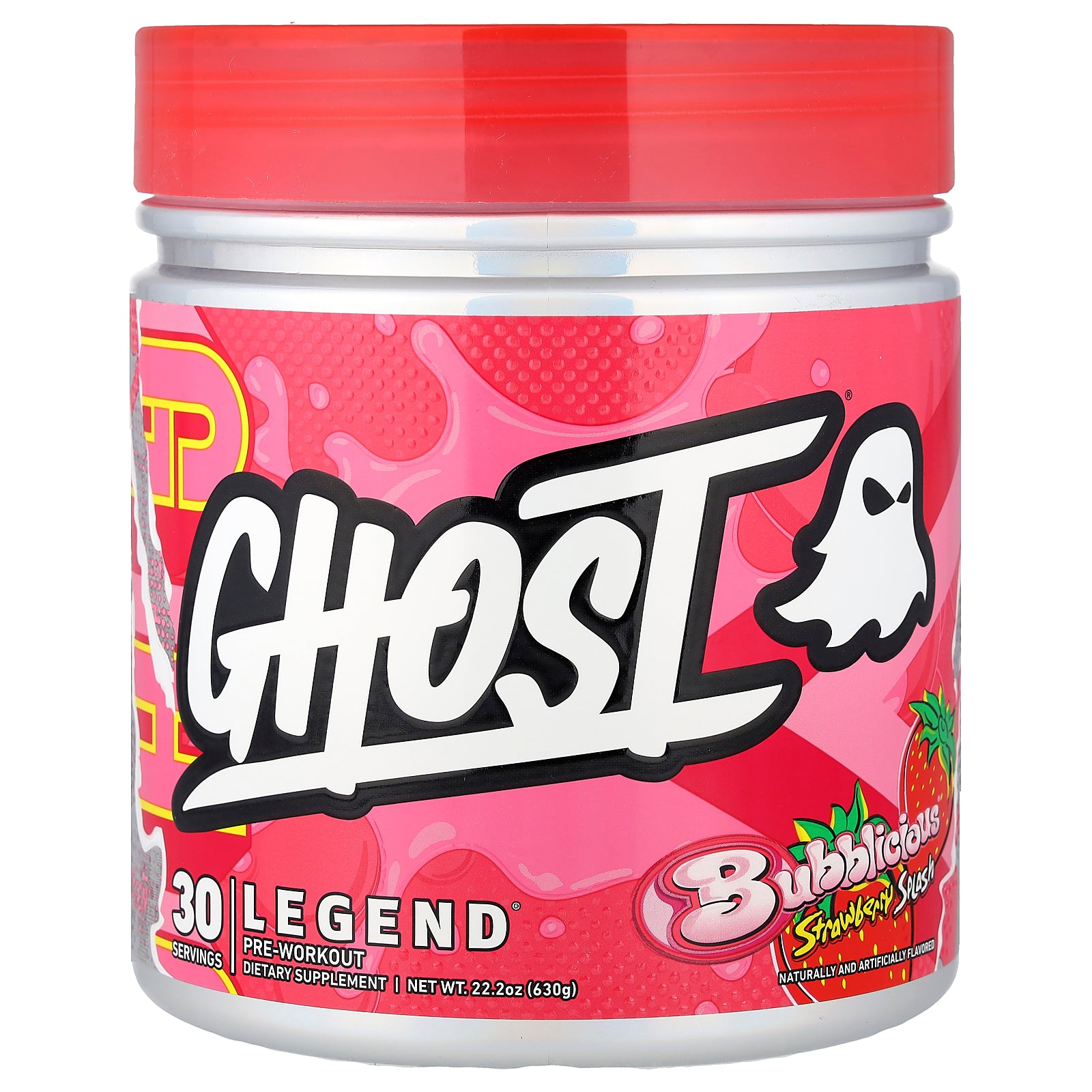 Ghost, Legend® Pre-Workout, Bubblicious® Strawberry Splash, 22.2 oz (630 g)