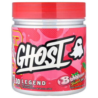 Ghost, Legend® Pre-Workout, Bubblicious® Strawberry Splash, 22.2 oz (630 g)