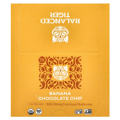 Balanced Tiger, Protein Bar, Banana Chocolate Chip, 12 Bars, 1.55 oz (44 g) Each