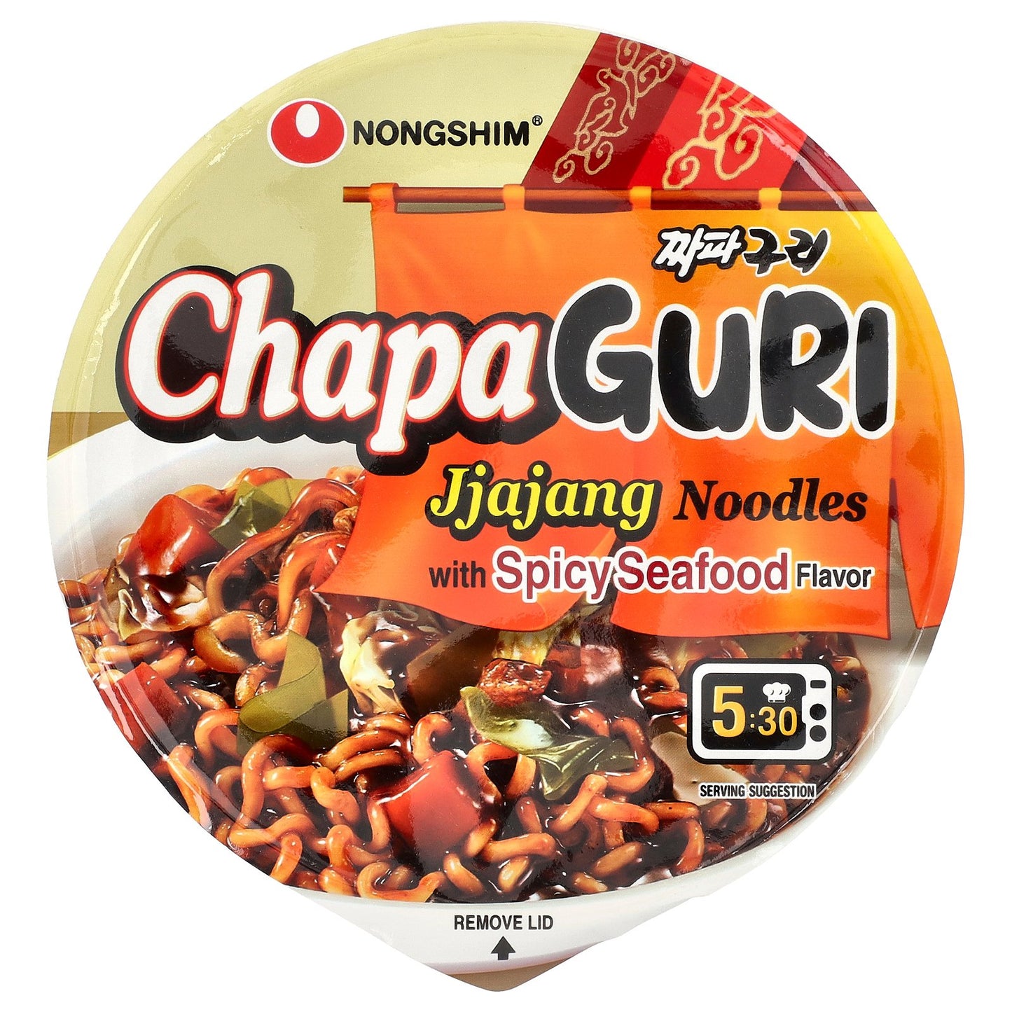 Nongshim, ChapaGuri, Jjajang Noodles With Spicy Seafood, 4.02 oz (114 g)