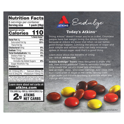 Atkins, Endulge, Peanut Butter Candies, 5 Bars, 1 oz (28 g) Each