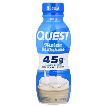 Quest Nutrition, Protein Milk Shake, Vanilla, 4 Bottles, 14 fl oz (414 ml) Each