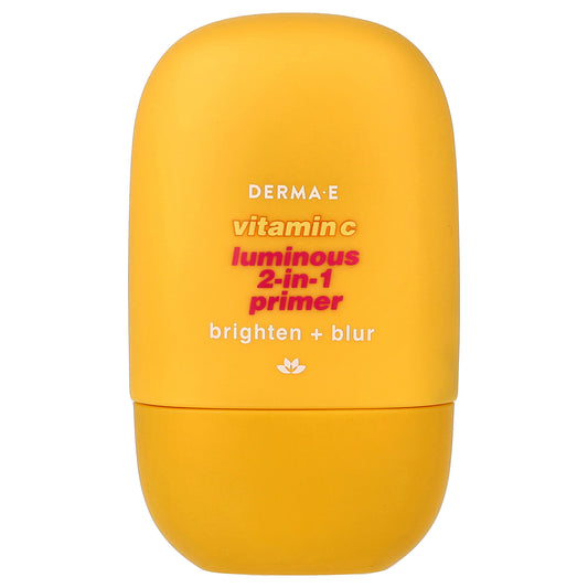 DERMA E, Vitamin C Luminous 2-in-1 Primer, For All Skin Types, 1 fl oz (30 ml)