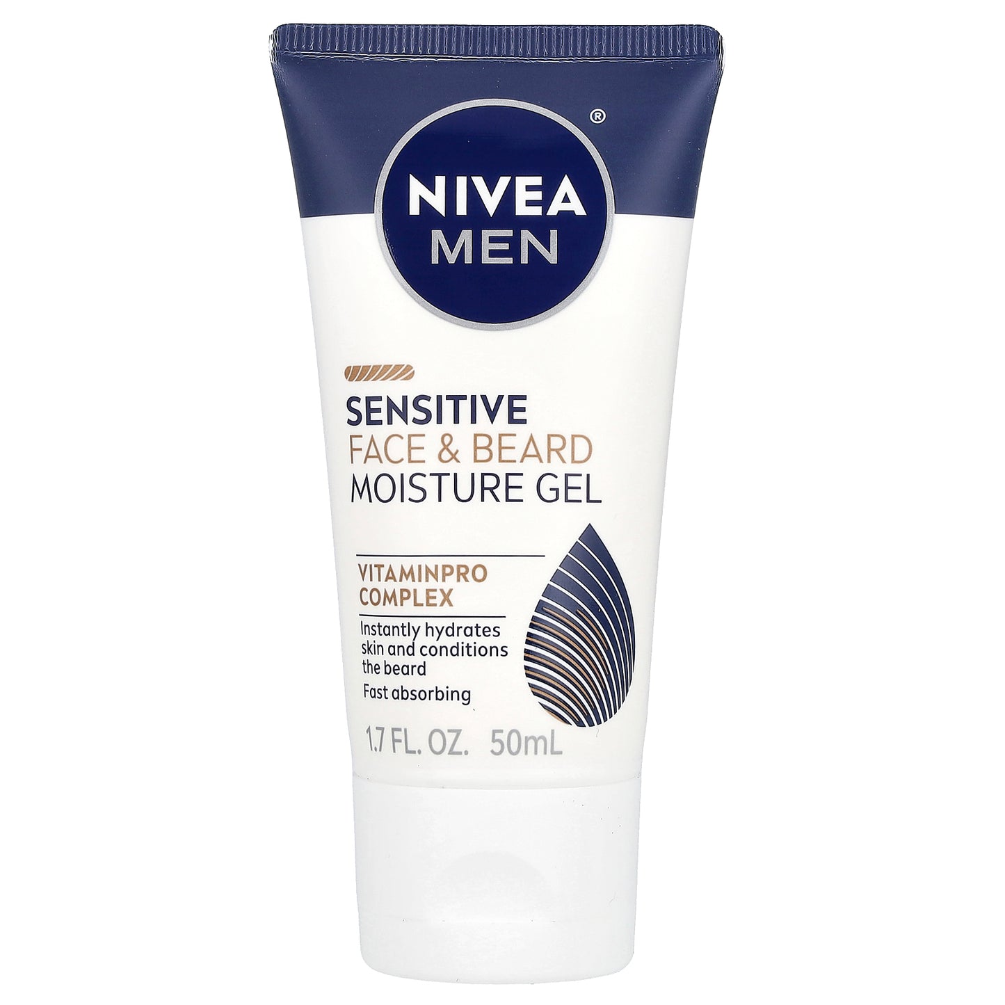 Nivea, Men, Sensitive Face & Beard Moisture Gel, 1.7 fl oz (50 ml)