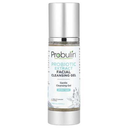 Probulin, Probiotic Extract Facial Cleansing Gel, Lavender & Citrus, 3.38 fl oz (100 ml)