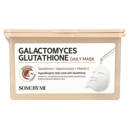 SOME BY MI, Galactomyces Glutathione Daily Beauty Mask, 30 Sheets, 11.83 fl oz (350 ml)