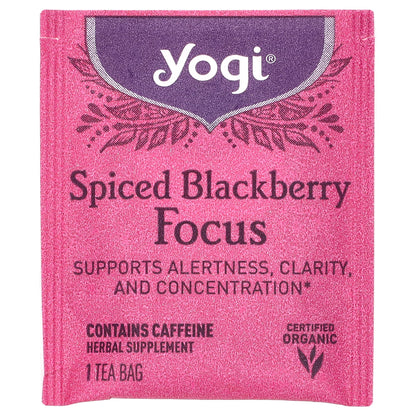 Yogi Tea, Focus, Spiced Blackberry, 16 Tea Bags, 1.12 oz (32 g)