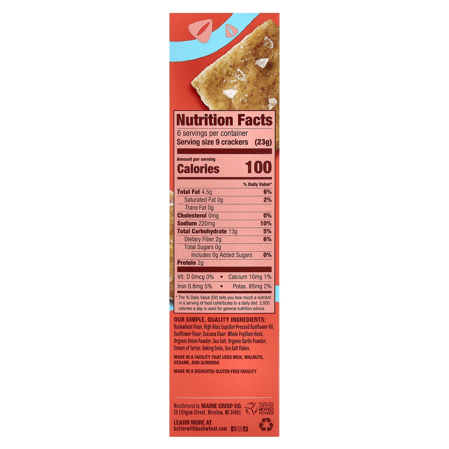 Better with Buckwheat, Buckwheat Crackers, Sea Salt , 4.25 oz (120 g)