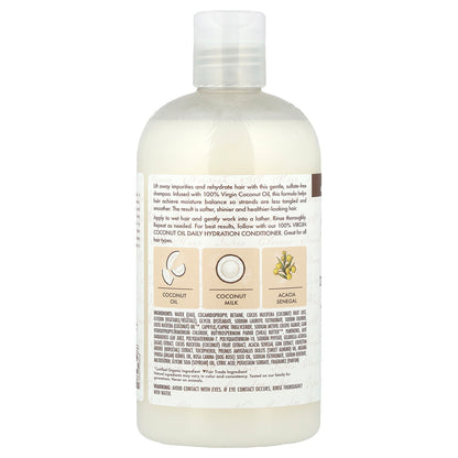 SheaMoisture, 100% Virgin Coconut Oil, Daily Hydration Shampoo, For All Hair Types, 13 fl oz (384 ml)