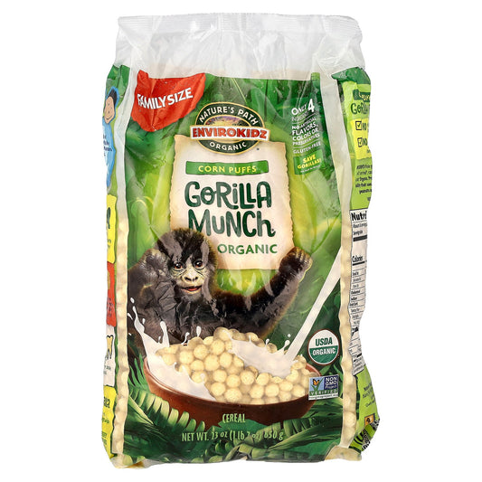 Nature's Path, EnviroKidz, Organic Gorilla Munch® Cereal, Corn Puffs, 23 oz (650 g)