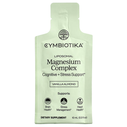 Cymbiotika, Liposomal Magnesium Complex, Vanilla Almond, 28 Liquid Packets, 0.3 fl oz (10 ml) Each