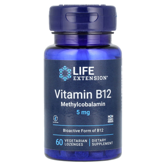 Life Extension, Vitamin B12 Methylcobalamin, 5 mg, 60 Vegetarian Lozenges