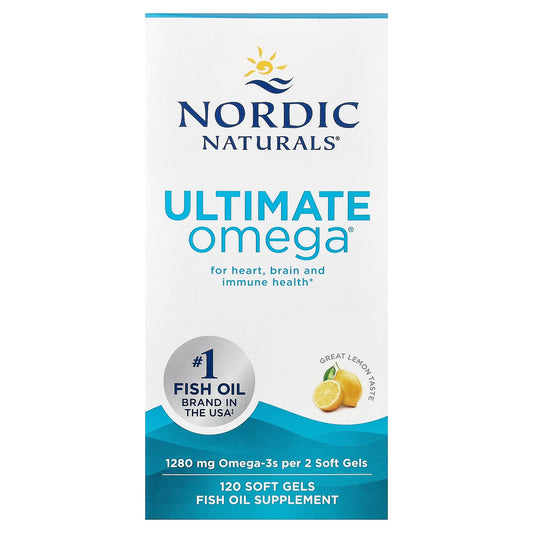 Nordic Naturals, Ultimate Omega®, Great Lemon, 120 Soft Gels (640 mg per Soft Gel)